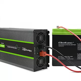 Qoltec Przetwornica napięcia Monolith | 3000W | 6000W | 24V na 230V |   Czysty Sinus | LCD