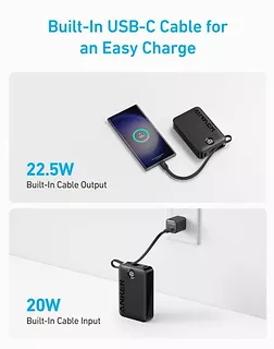 Anker Powerbank 335 20000 mAh 22.5W z kablem USB-C