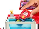 Mattel Pojazdy Auta Mobilny lakiernik Samochód z otwieraną naczepą