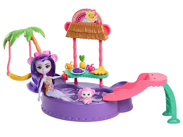Mattel Zestaw Enchantimals Tropikalny basen + lalka Małpka