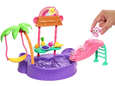 Mattel Zestaw Enchantimals Tropikalny basen + lalka Małpka