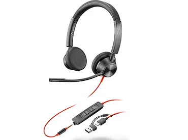 Słuchawki HP POLY Blackwire 3325 ST USB-C/A adapter  8X221AA