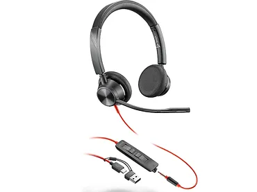 Słuchawki HP POLY Blackwire 3325 ST USB-C/A adapter  8X221AA
