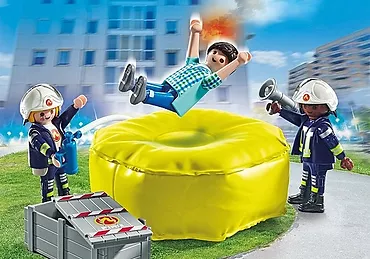 Playmobil Zestaw figurek Action Heroes 71465 Strażacy z poduszką powietrzną