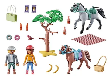 Playmobil Zestaw figurek Horses 71470 Wycieczka konna na plażę z Amelią i Benem