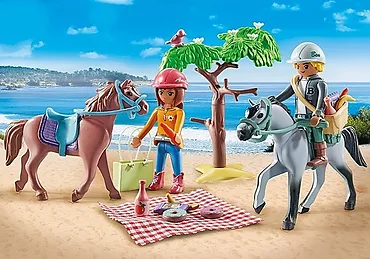 Playmobil Zestaw figurek Horses 71470 Wycieczka konna na plażę z Amelią i Benem