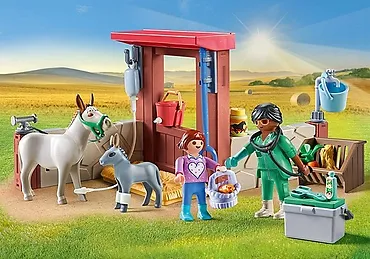 Playmobil Zestaw figurek Country 71471 Weterynarz z osiołkami