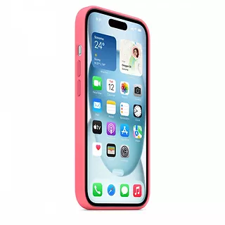 Apple Etui silikonowe z MagSafe do iPhonea 15 - różowe