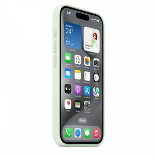 Apple Etui silikonowe z MagSafe do iPhonea 15 Pro - pastelowa mięta