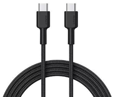 AUKEY CB-CD45 nylonowy kabel Quick Charge USB C - USB C | 0,9m | 3A | 60W PD | 20V