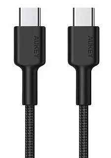 AUKEY CB-CD45 nylonowy kabel Quick Charge USB C - USB C | 0,9m | 3A | 60W PD | 20V