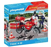 Playmobil Zestaw z figurką Action Heroes 71466 Motocykl straży pożarnej na miejscu wypadku