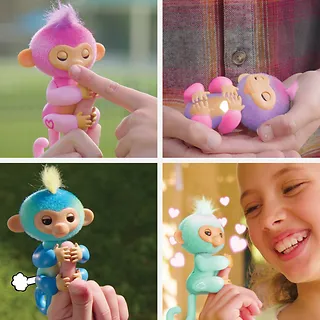 Cobi Figurka interaktywna Fingerlings Małpka Niebieska Leo