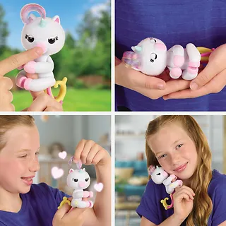 Cobi Figurka interaktywna Fingerlings Małpka Niebieska Leo