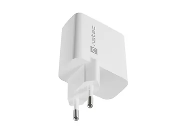 Natec Ładowarka sieciowa RIBERA GAN 1X USB-A + 1X USB-C 65W Biała