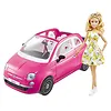 Mattel Lalka Barbie + Samochód Fiat 500 kabriolet