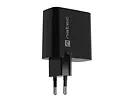 Natec Ładowarka sieciowa Ribera GAN 1X USB-A + 1X USB-C 65W Czarna