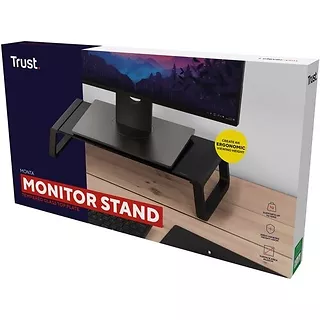 Trust Podstawka pod monitor MONTA GLASS czarna