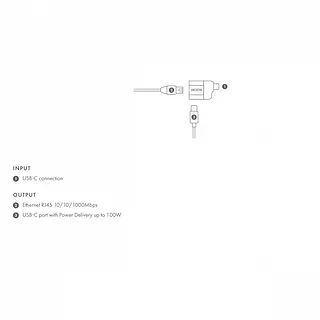 DICOTA Adapter USB-C do Ethernet Mini PD 100W