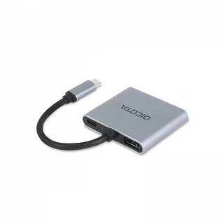 DICOTA Stacja dokująca USB-C Portable 4-in-1 D ock 4K 2xHDMI 100W PD