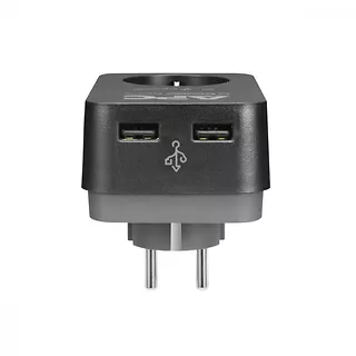 APC Gniazdo PME1WU2B-GR Essential SurgeArrest 1 Outlet 2 USB Ports Black 230V Germany