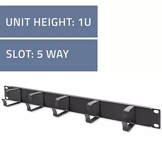 Qoltec Organizer kabli do szaf RACK 19" | 1U