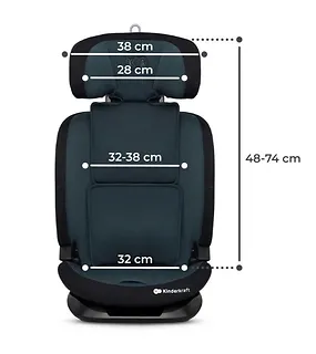 Kinderkraft Fotelik ONETO3 i-Size 76-150 GRAPHITE BLACK