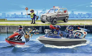 Playmobil Zestaw z figurkami City Action 71570 Pościg policyjny na wodzie