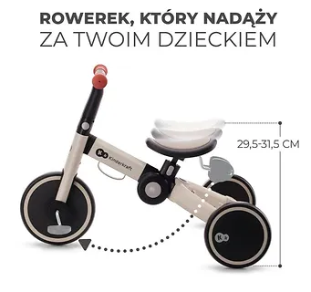 Kinderkraft Rowerek tr&oacute;jkołowy 4TRIKE SILVER GREY