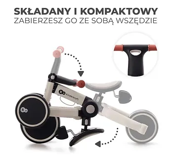 Kinderkraft Rowerek tr&oacute;jkołowy 4TRIKE SILVER GREY