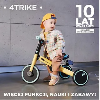 Kinderkraft Rowerek tr&oacute;jkołowy 4TRIKE SILVER GREY