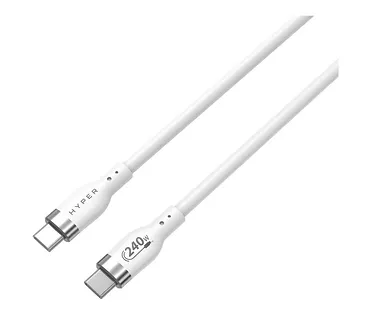 HyperDrive Kabel Hyper Juice 240W Silicone USB-C to USB-C Cable 2m - White