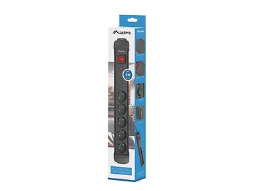 Lanberg Listwa zasilająca 5.0m 5x230 cz SP1-05E-0500-BK