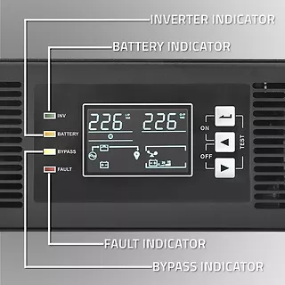 Qoltec Zasilacz awaryjny UPS do RACK | 2.4kVA | 2400W | Power Factor 1.0| LCD | On-line