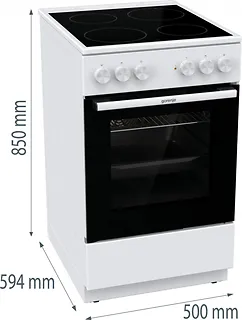 Gorenje Kuchnia ceramiczna GEC5A41WG