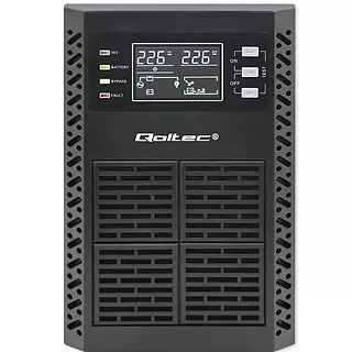 Qoltec Zasilacz awaryjny UPS 1kVA | 1000W | Power Factor 1.0 | LCD | EPO| USB | On-line