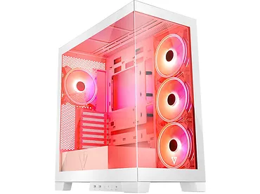 Obudowa komputerowa Modecom Volcano Space Apex ARGB ATX MIDI Tower Wentylator 4x 140mm Biała