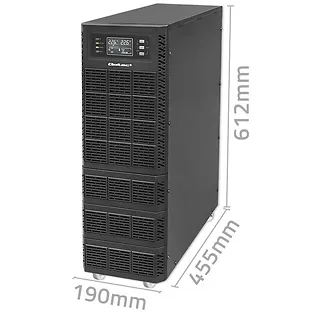 Qoltec Zasilacz awaryjny UPS 10kVA | 10000W | Power Factor 1.0 | LCD |  EPO | USB | On-line