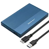 Qoltec Obudowa | Kieszeń na dysk SSD HDD 2.5" | SATA | USB 3.0 | Super  speed 5Gb/s | 2TB | Niebieskia