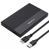 Qoltec Obudowa | Kieszeń na dysk SSD HDD 2.5 cala | SATA | USB 3.0 | Super  speed 5Gb/s | 2TB | Czarna