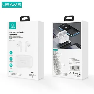 USAMS Słuchawki Bluetooth TWS 5.0 ANC LY Series białe BHULY06