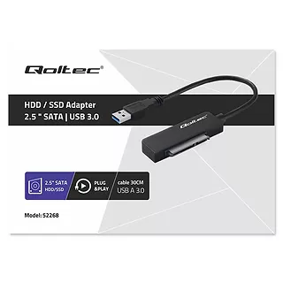 Qoltec Adapter SATA | Przejściówka na dysk SSD HDD 2.5" | USB 3.0 | Super speed 5Gb/s | 2TB