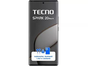 Smartfon TECNO Spark 20 Pro+ 8/256GB Czarny