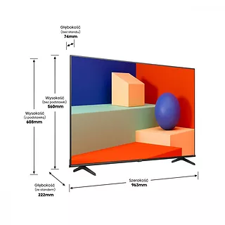 Hisense Telewizor LED 43 cale 43A6K
