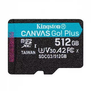 Kingston Karta pamięci microSD 512GB Canvas Go Plus 170/90MB/s