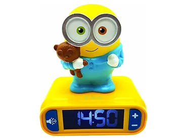 LEXIBOOK Budzik Minionki z efektami specjalnymi