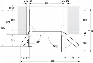 Gorenje Chłodziarko-zamrażarka NRS9EVX Side by Side