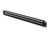 Lanberg Patch panel 24 porty 19 cali gniazdo Typ F beczka czarny