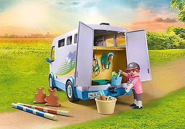 Playmobil Zestaw figurek Horses 71493 Mobilna nauka jazdy konnej
