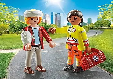 Playmobil Zestaw figurek Duo Pack 71506 Sanitariusz z pacjentem